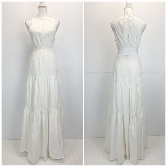 Significant Other Poppy Cut-Out Maxi Dress Ivory White Small - Picture 3 of 13